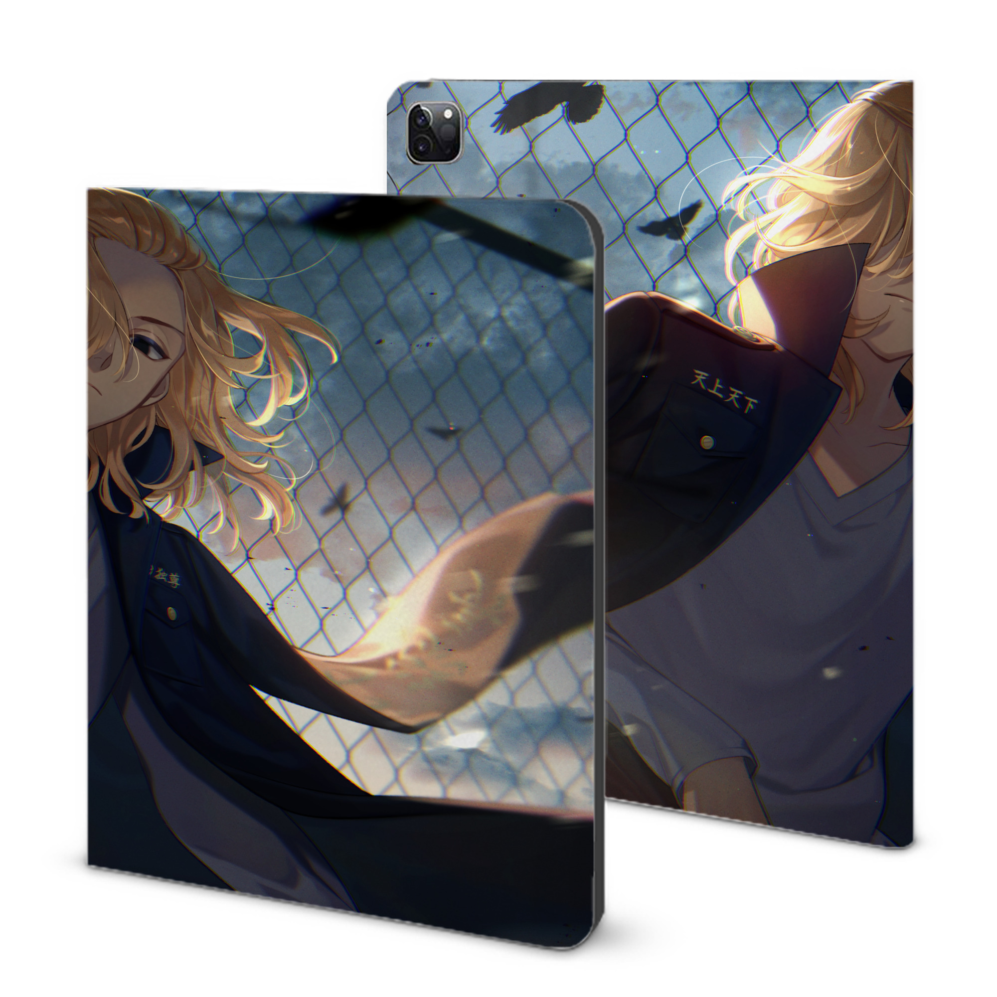 （画像用） 東京リベンジャーズ Tokyo Revengers IPad ケース ブック型 PUレザー TPU 耐衝撃 軽量 薄型 ペン収納なし 全面保護 IPad 各モデル対応